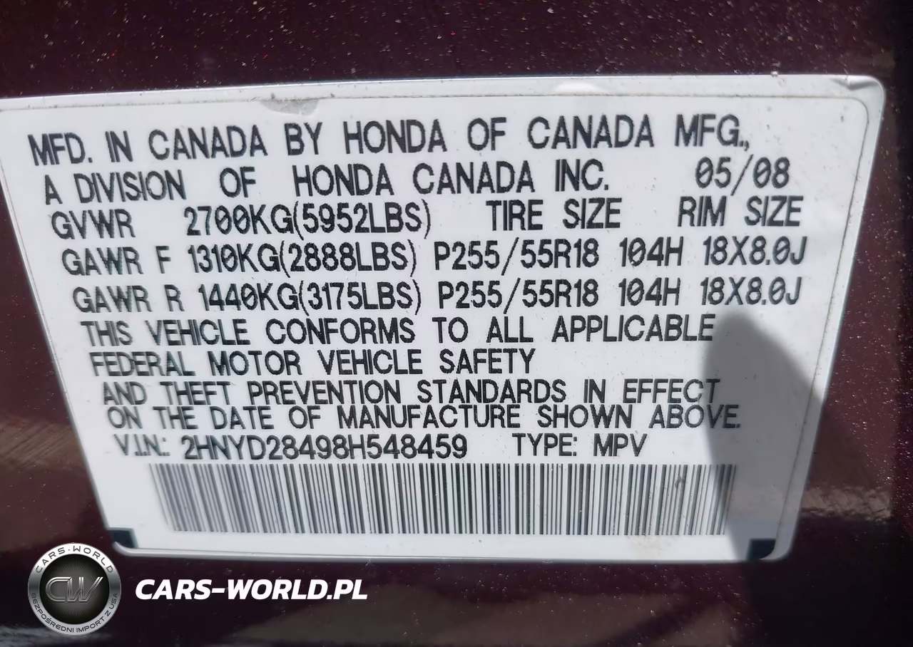 2008 Acura Mdx Technology Package VIN:2HNYD28498H548459 - 9