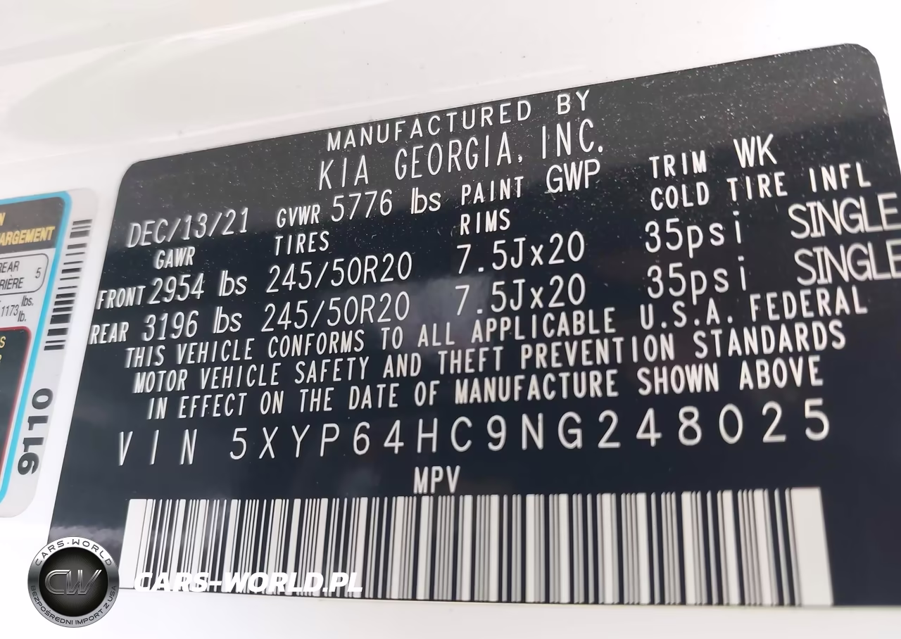2022 Kia Telluride S VIN:5XYP64HC9NG248025 - 9