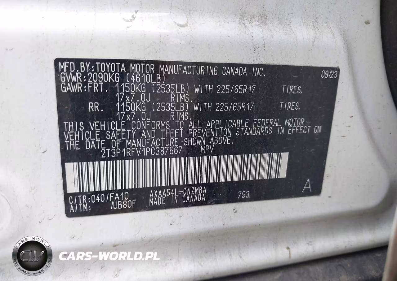 2023 Toyota Rav4 Xle VIN:2T3P1RFV1PC387667 - 9