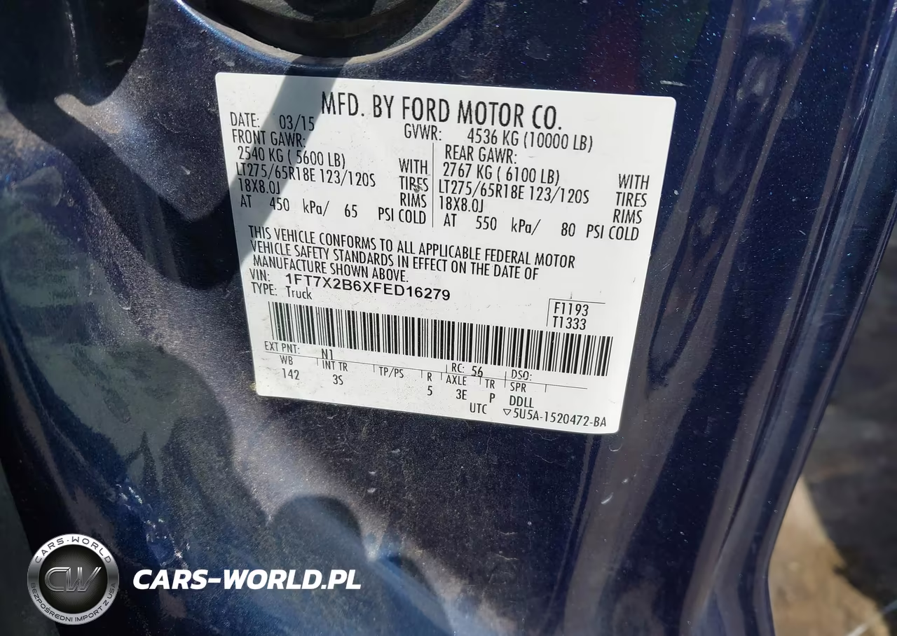 2015 Ford F-250 Xlt VIN:1FT7X2B6XFED16279 - 9