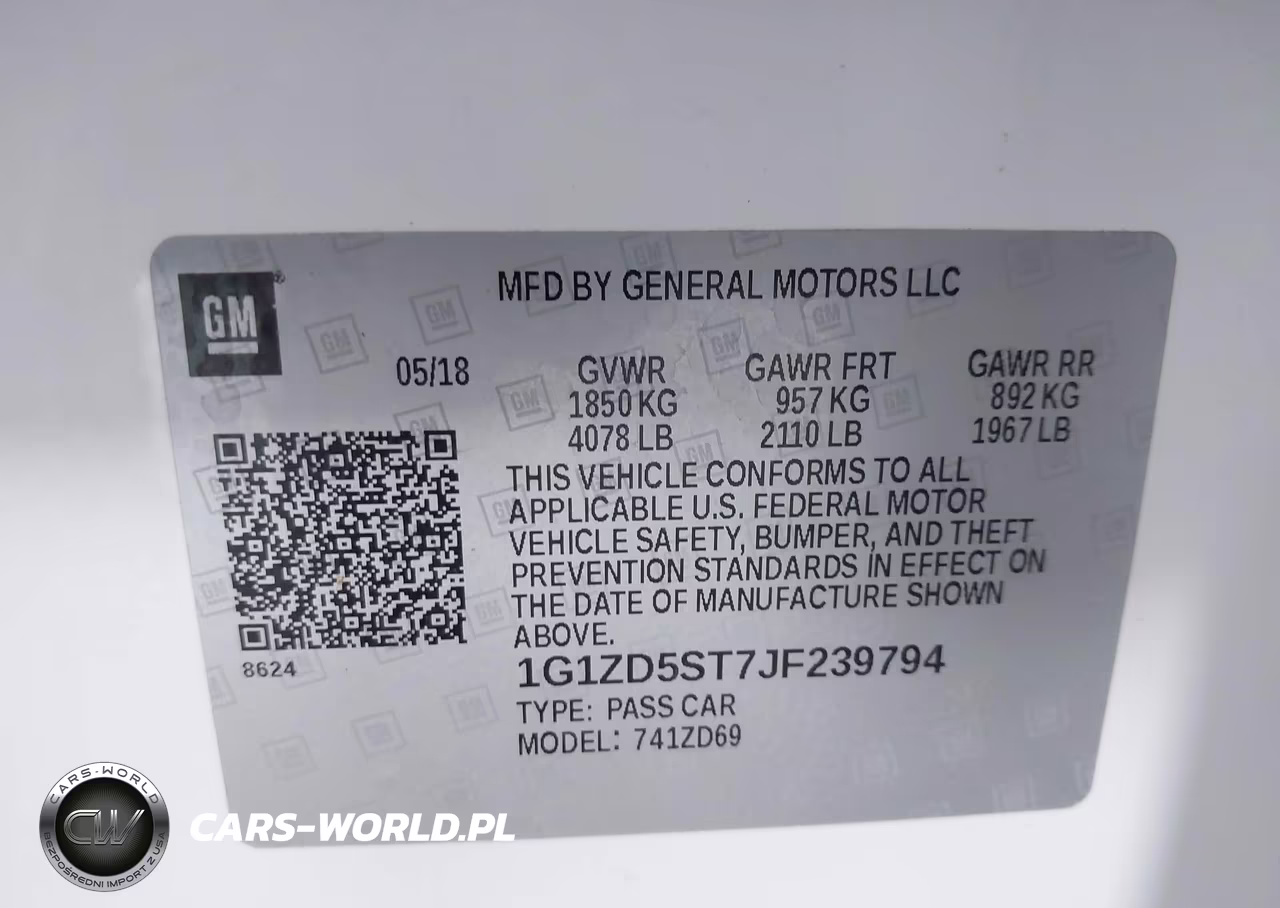 2018 Chevrolet Malibu Lt VIN:1G1ZD5ST7JF239794 - 9