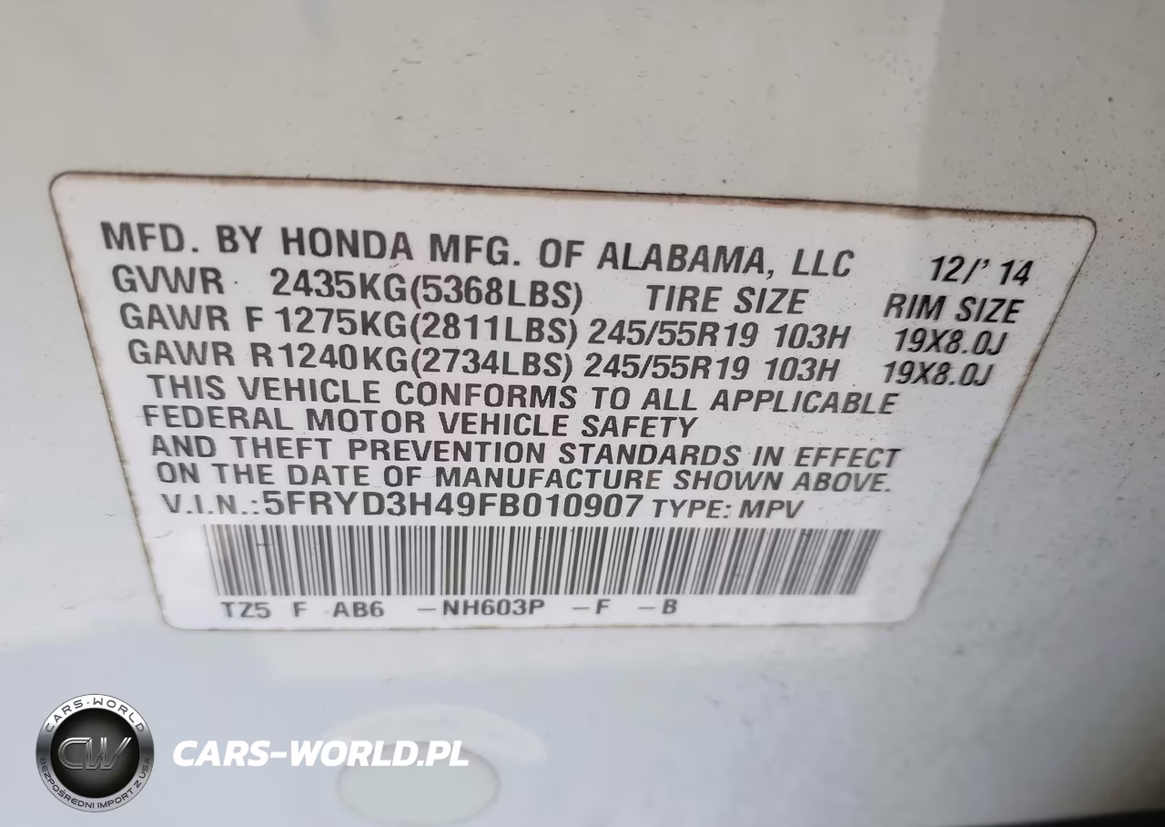 2015 Acura Mdx Technology Package VIN:5FRYD3H49FB010907 - 9