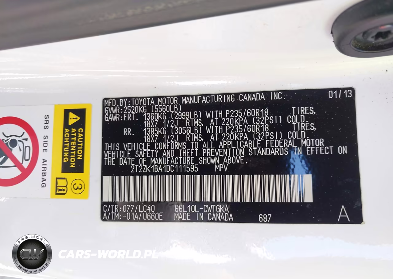 2013 Lexus Rx 350 VIN:2T2ZK1BA1DC111595 - 9