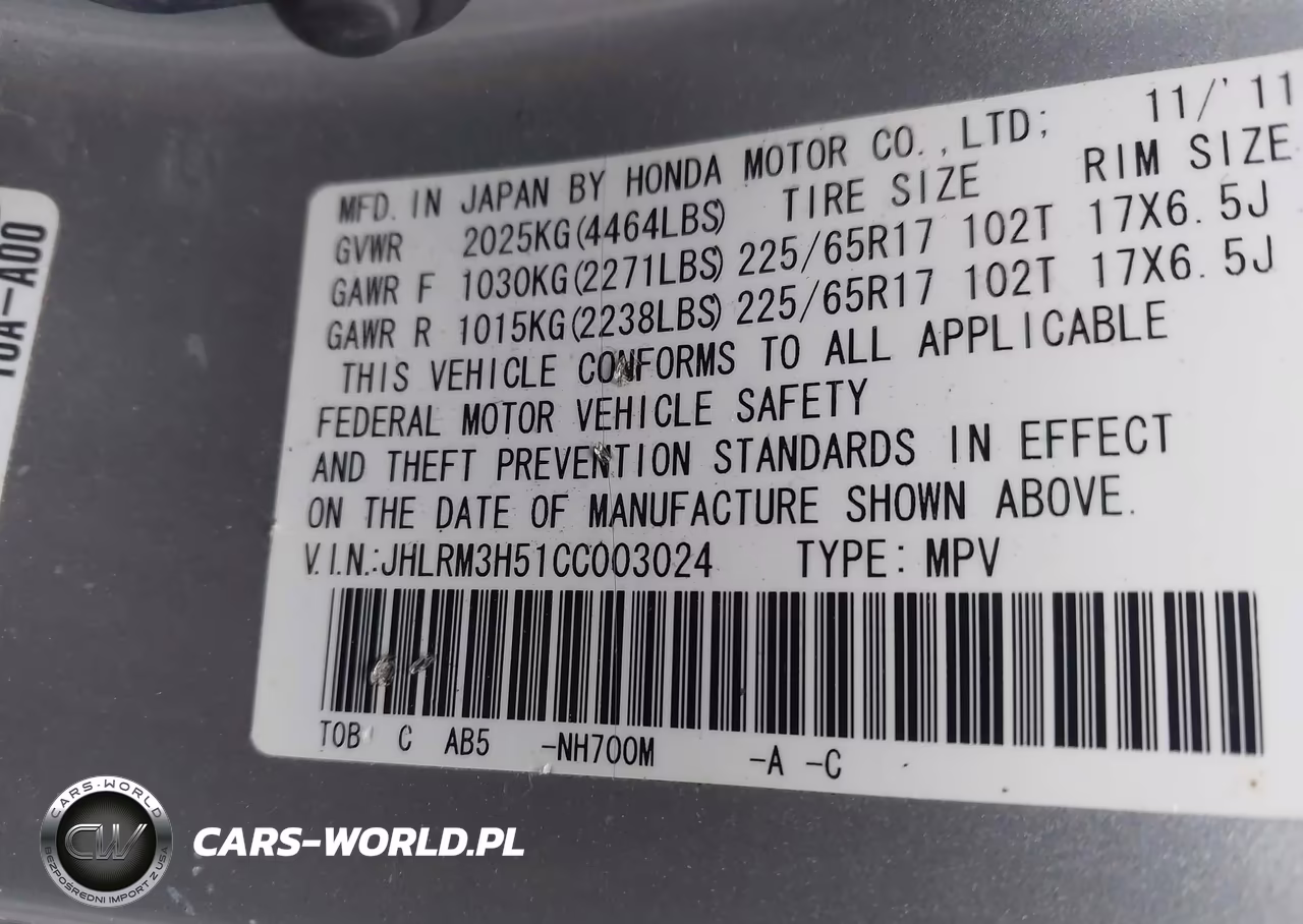 2012 Honda Cr-V Ex VIN:JHLRM3H51CC003024 - 9
