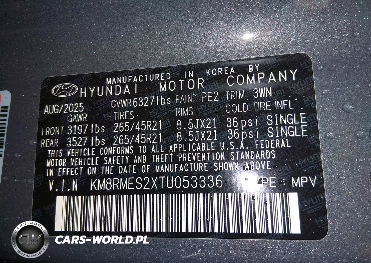 2026 Hyundai Palisade Calligraphy VIN:KM8RMES2XTU053336 - 9