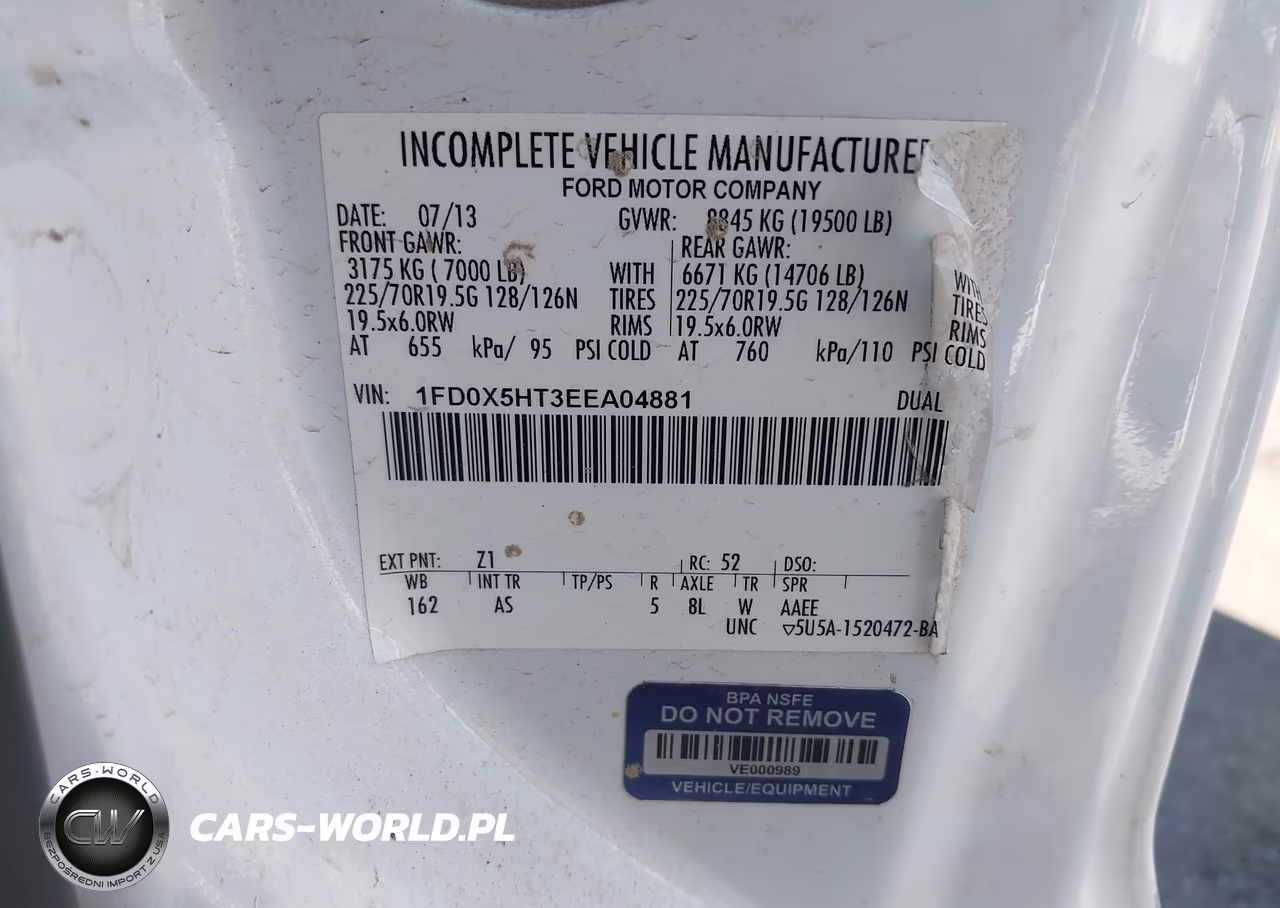 2014 Ford F-550 Chassis Xl VIN:1FD0X5HT3EEA04881 - 9