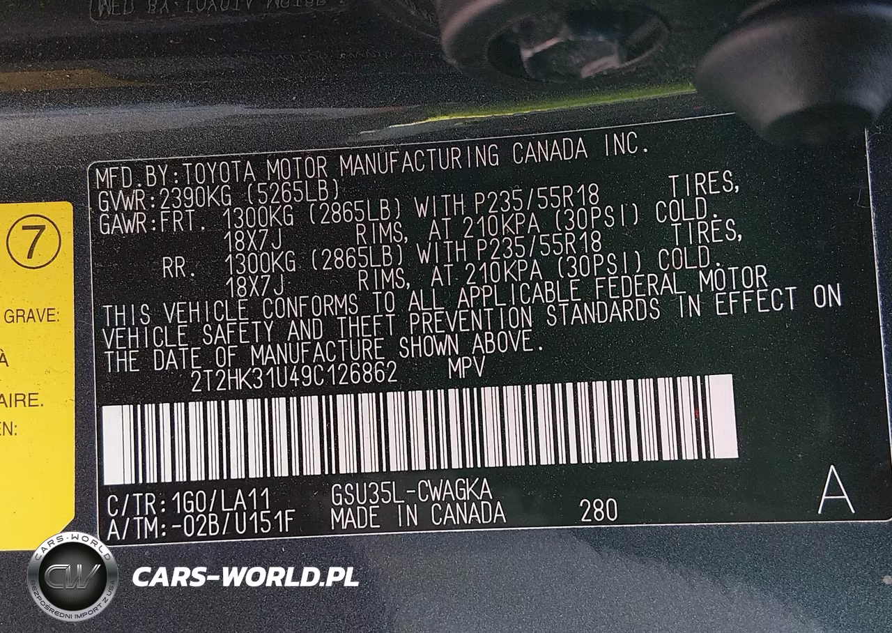 2009 Lexus Rx 350 VIN:2T2HK31U49C126862 - 9