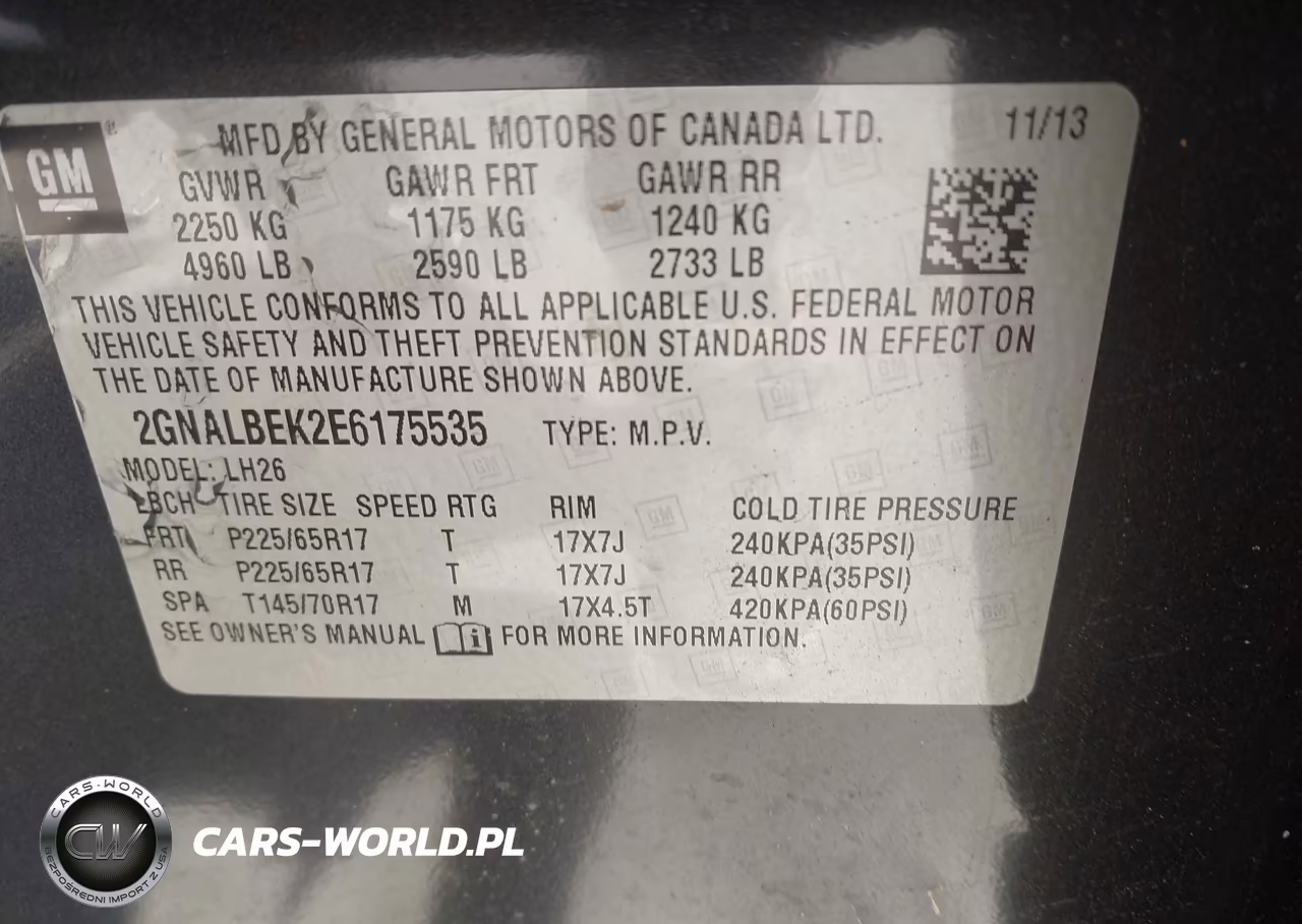 2014 Chevrolet Equinox 1Lt VIN:2GNALBEK2E6175535 - 9