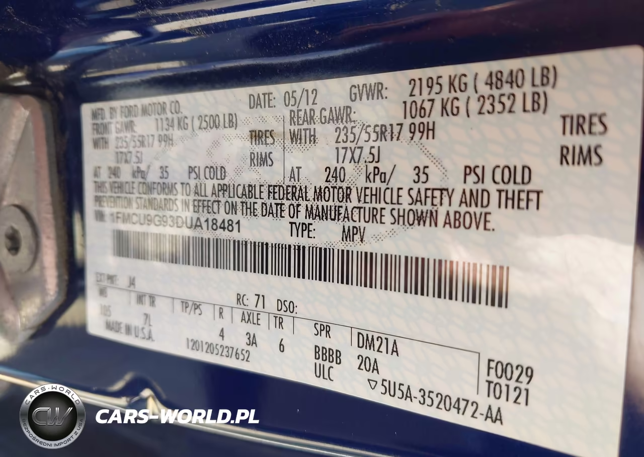2013 Ford Escape Se VIN:1FMCU9G93DUA18481 - 9