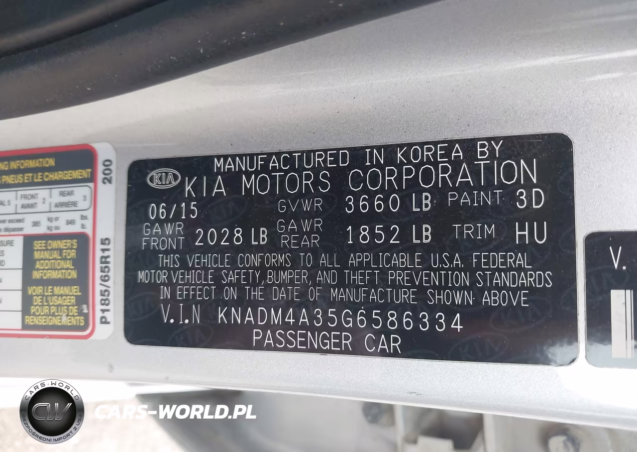 2016 Kia Rio Lx VIN:KNADM4A35G6586334 - 9