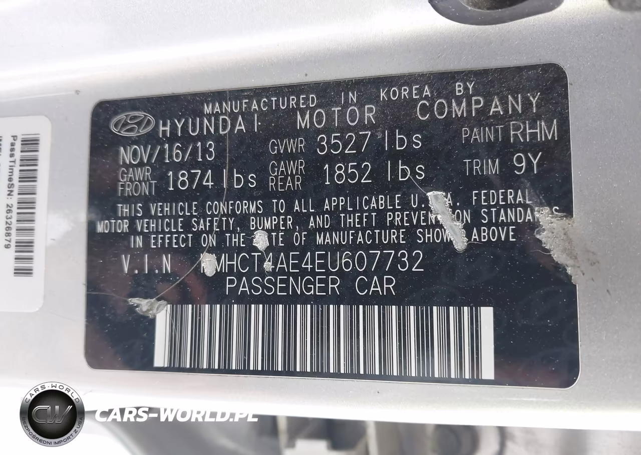 2014 Hyundai Accent Gls VIN:KMHCT4AE4EU607732 - 9