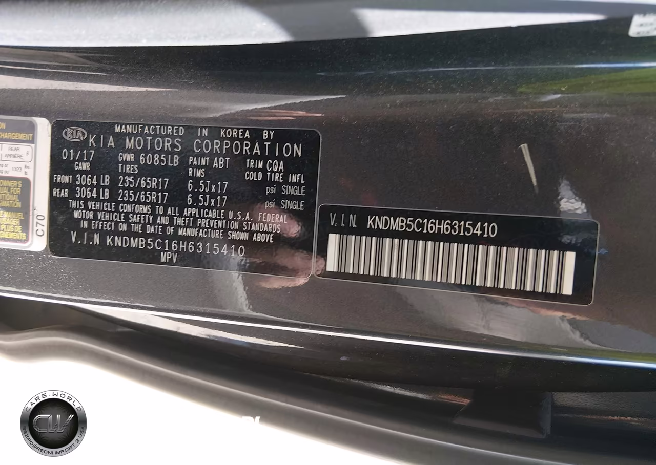 2017 Kia Sedona Lx VIN:KNDMB5C16H6315410 - 9