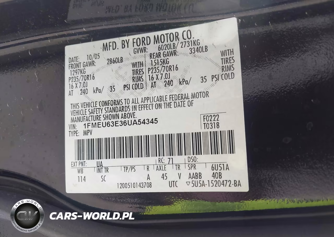 2006 Ford Explorer Xlt VIN:1FMEU63E36UA54345 - 9