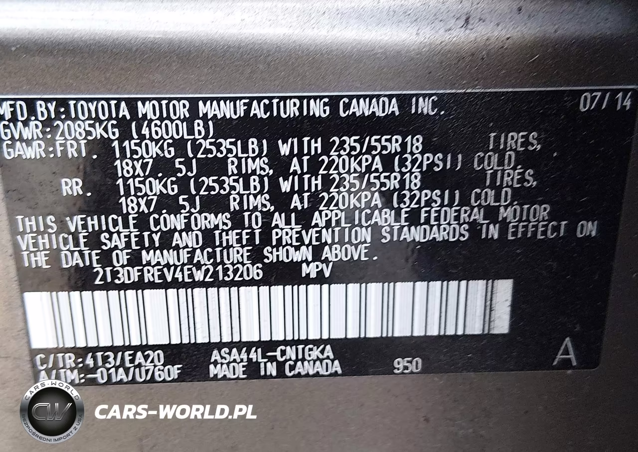 2014 Toyota Rav4 Limited VIN:2T3DFREV4EW213206 - 9