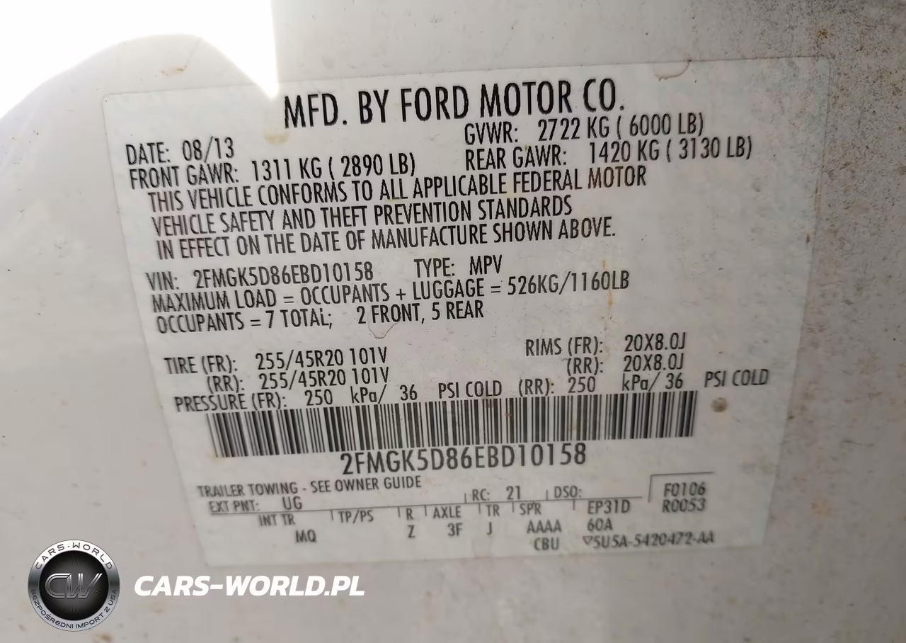 2014 Ford Flex Limited VIN:2FMGK5D86EBD10158 - 9