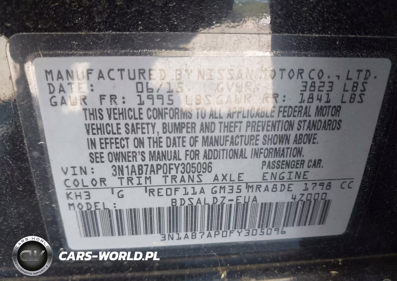 2015 Nissan Sentra Sv VIN:3N1AB7AP0FY305096 - 9