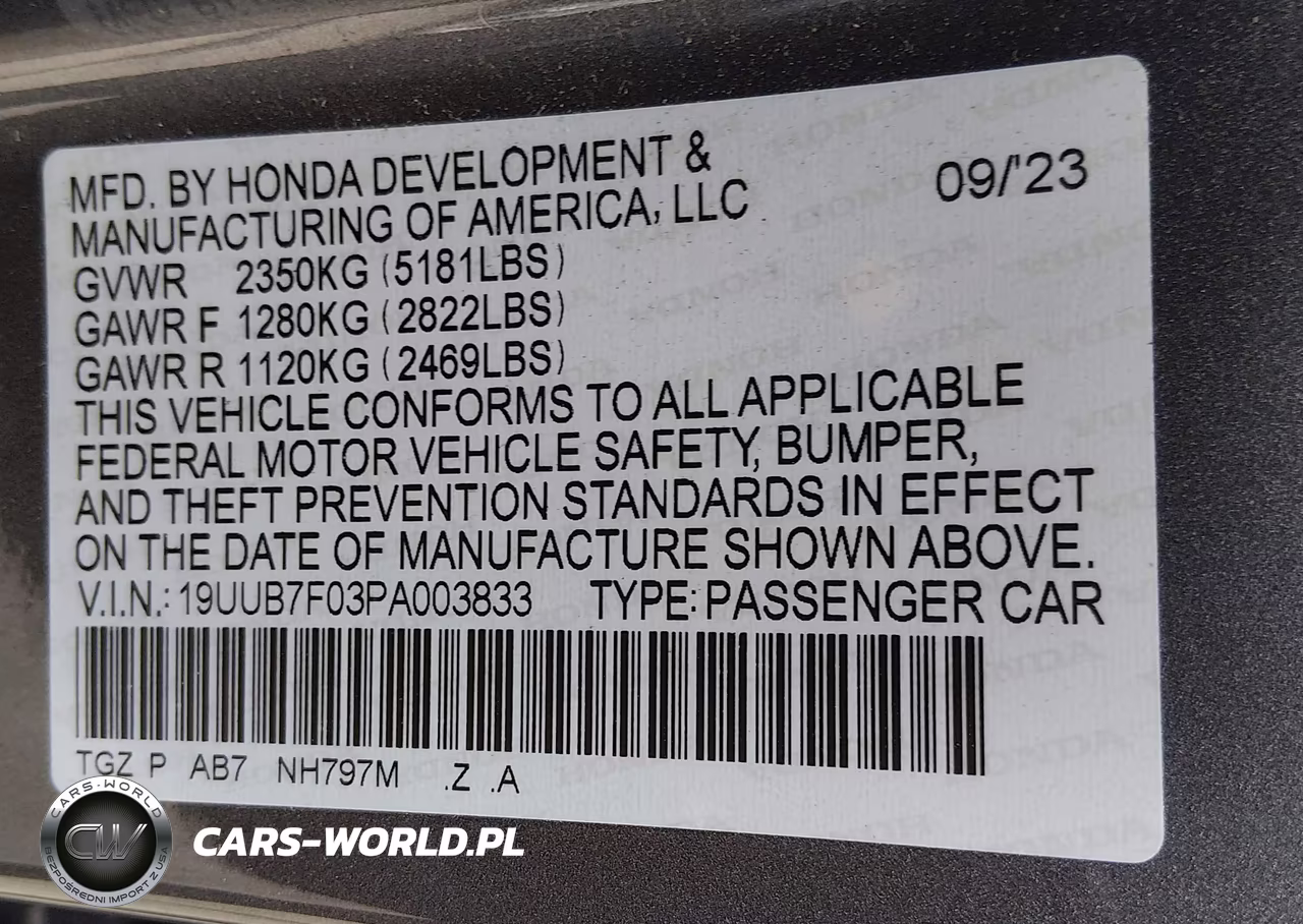 2023 Acura Tlx Type S-Type S Pmc Edition VIN:19UUB7F03PA003833 - 9