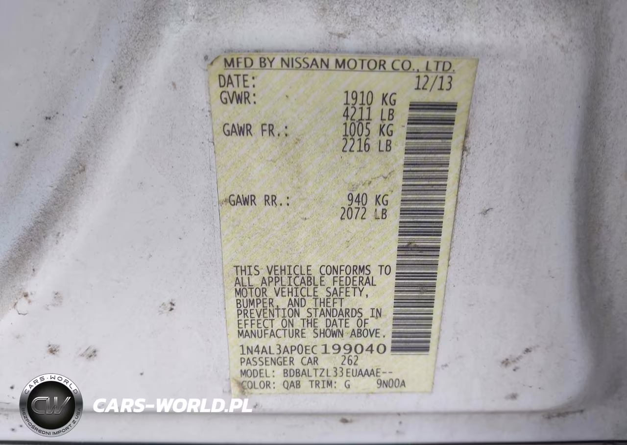 2014 Nissan Altima 2.5 Sv VIN:1N4AL3AP0EC199040 - 9