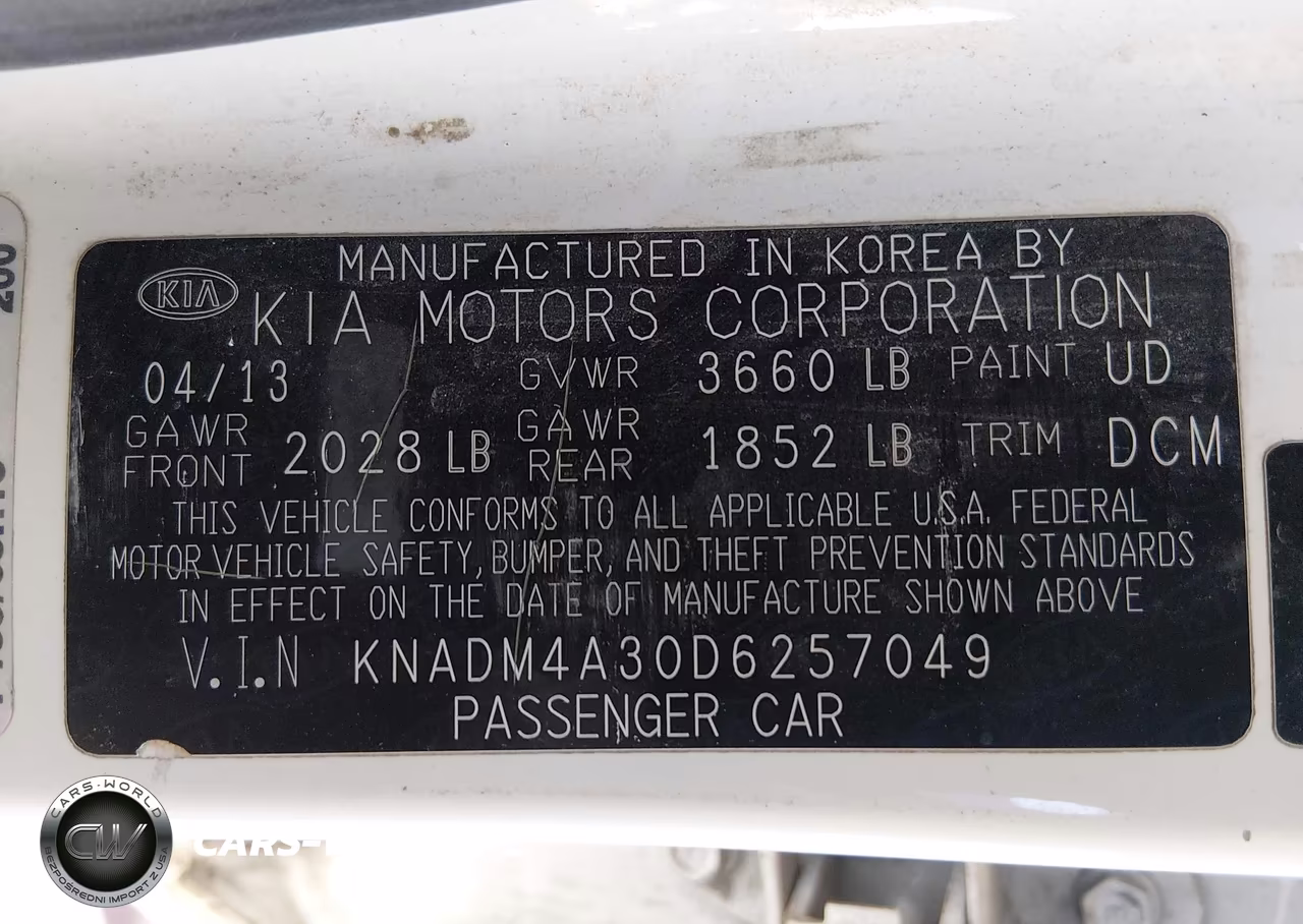 2013 Kia Rio Lx VIN:KNADM4A30D6257049 - 9