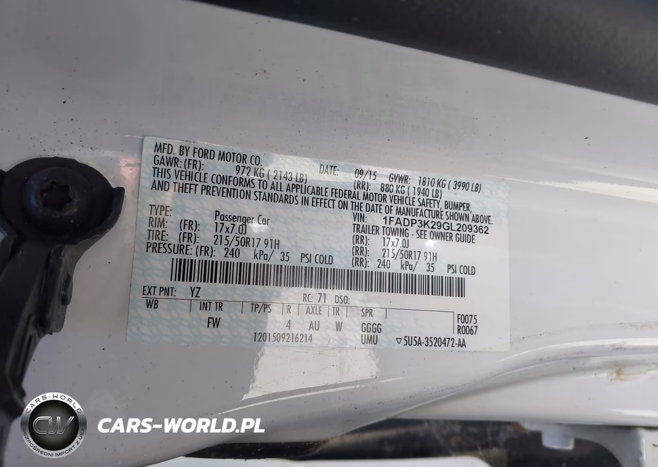 2016 Ford Focus Se VIN:1FADP3K29GL209362 - 9