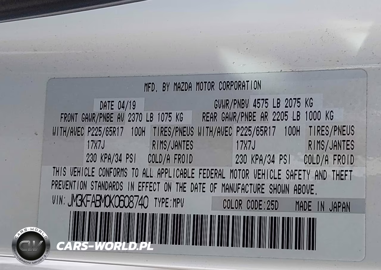 2019 Mazda Cx-5 Sport VIN:JM3KFABM0K0608740 - 9