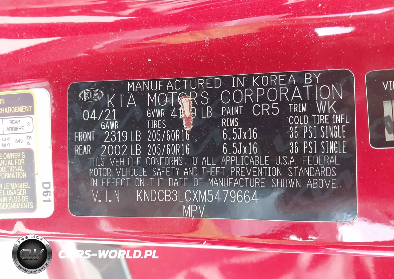 2021 Kia Niro Lxs VIN:KNDCB3LCXM5479664 - 9