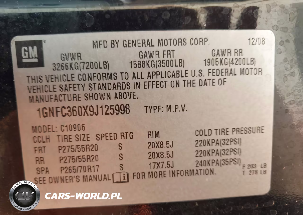 2009 Chevrolet Suburban 1500 Ltz VIN:1GNFC360X9J125998 - 9