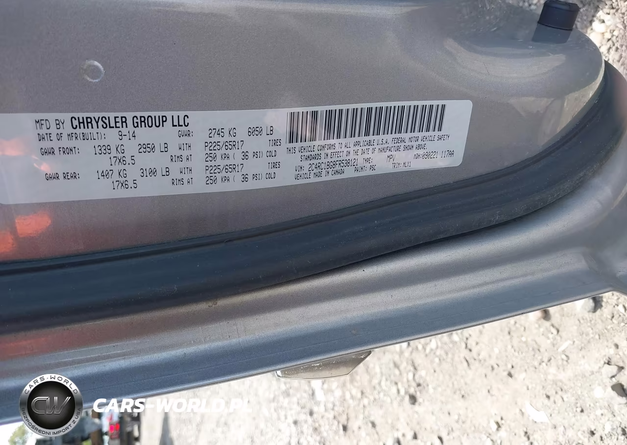 2015 Chrysler Town & Country Touring VIN:2C4RC1BG8FR538121 - 9