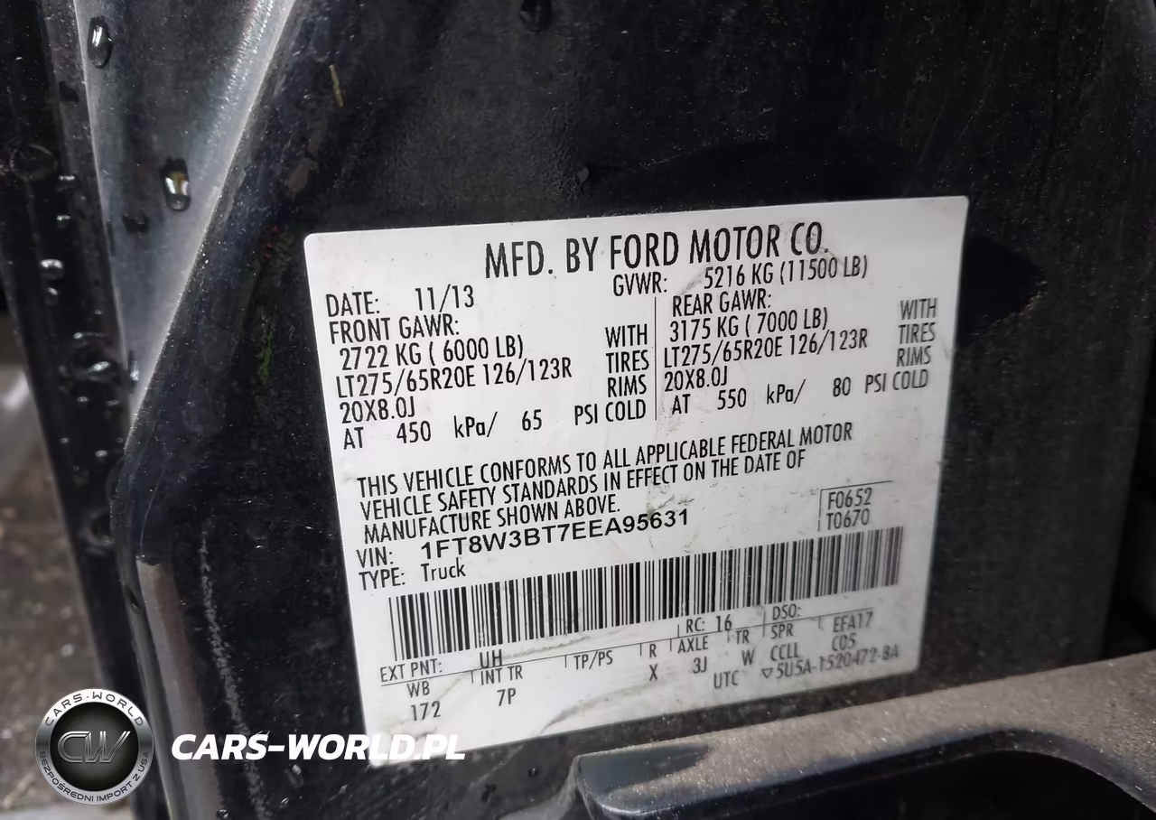 2014 Ford F-350 Lariat VIN:1FT8W3BT7EEA95631 - 8