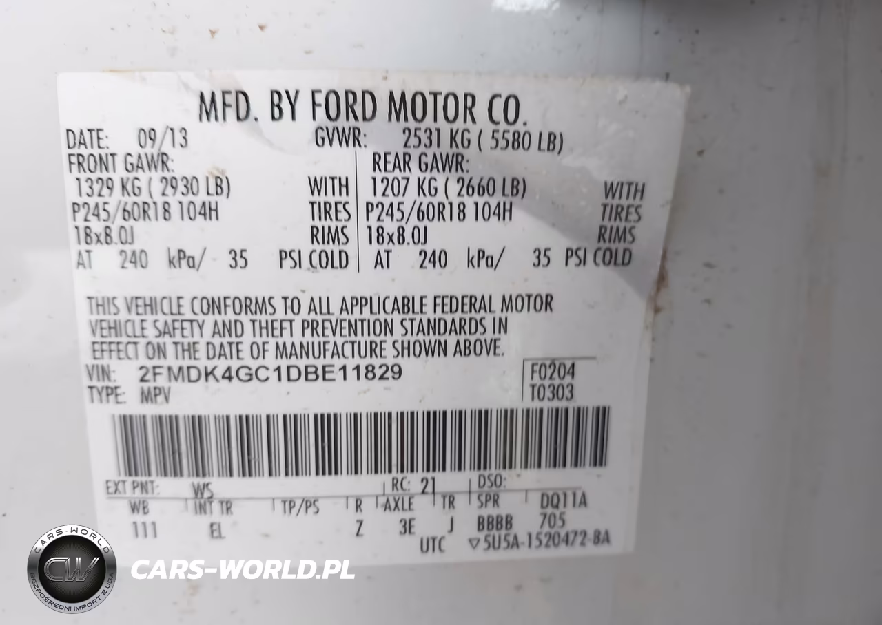 2013 Ford Edge Se VIN:2FMDK4GC1DBE11829 - 9