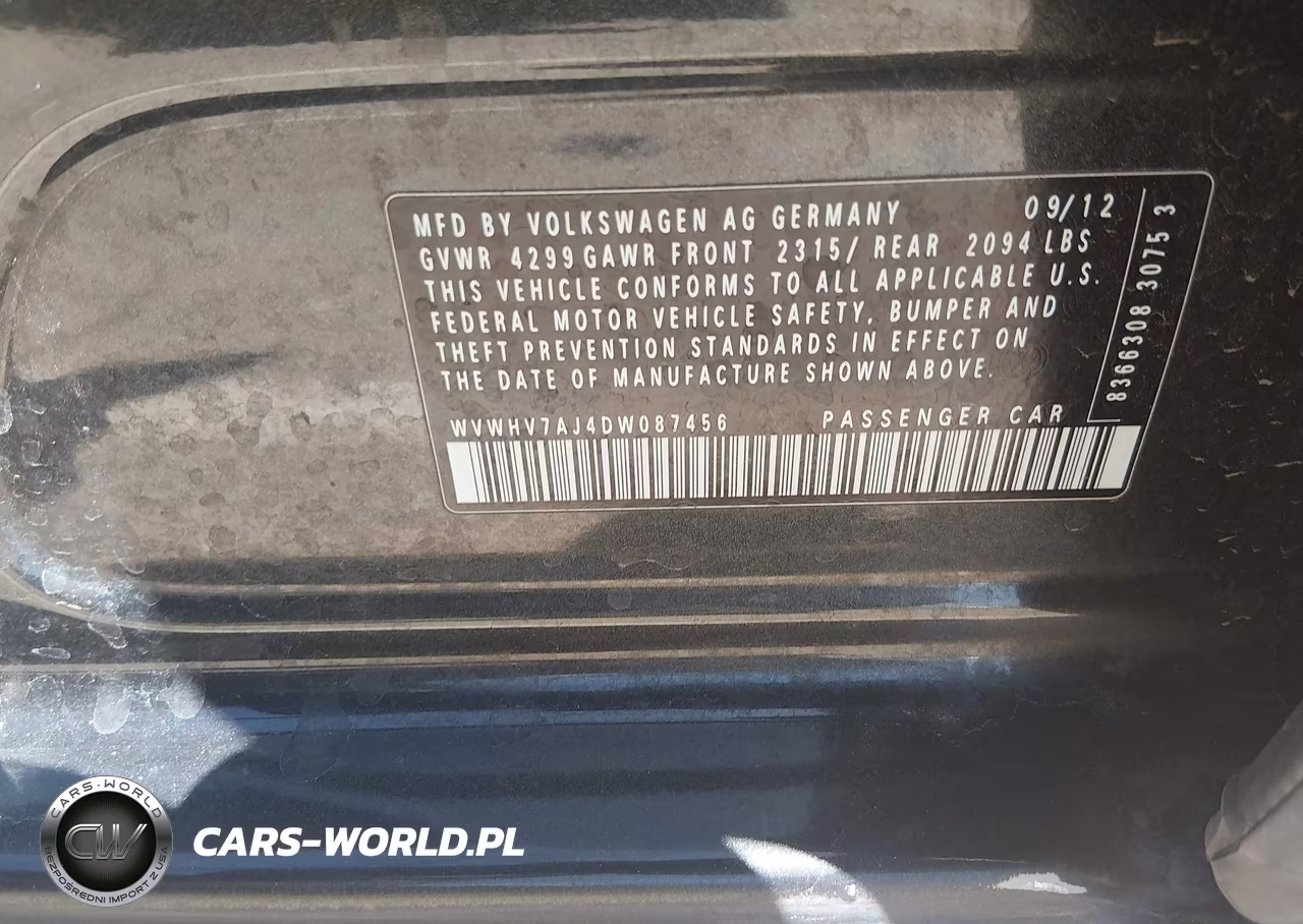 2013 Volkswagen Gti 4-Door VIN:WVWHV7AJ4DW087456 - 9