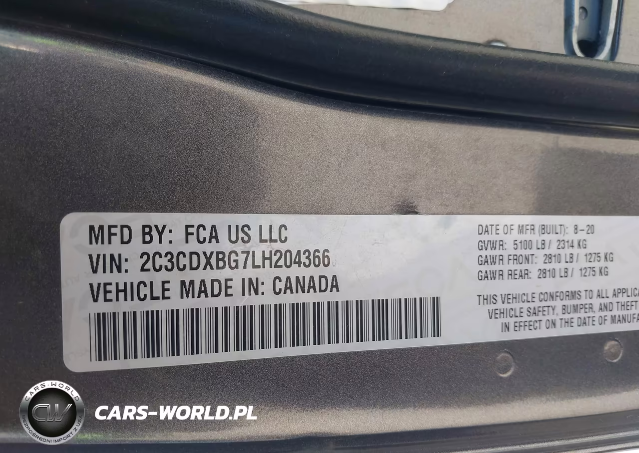 2020 Dodge Charger Sxt Rwd VIN:2C3CDXBG7LH204366 - 9