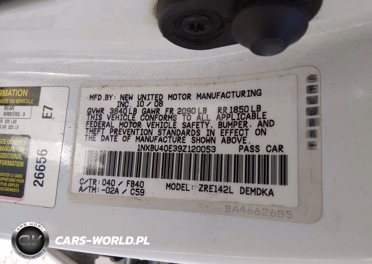 2009 Toyota Corolla VIN:1NXBU40E39Z120053 - 9