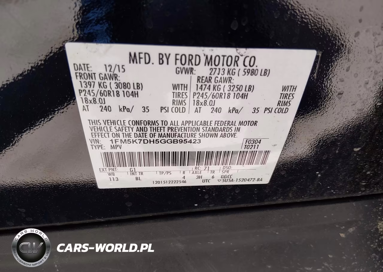 2016 Ford Explorer Xlt VIN:1FM5K7DH5GGB95423 - 7