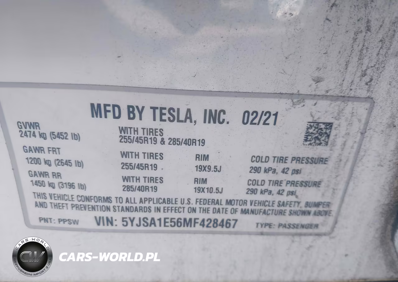 2021 Tesla Model S Long Range Dual Motor All-Wheel Drive VIN:5YJSA1E56MF428467 - 9