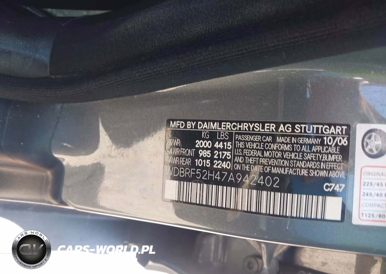 2007 Mercedes-Benz C 230 Sport VIN:WDBRF52H47A942402 - 9