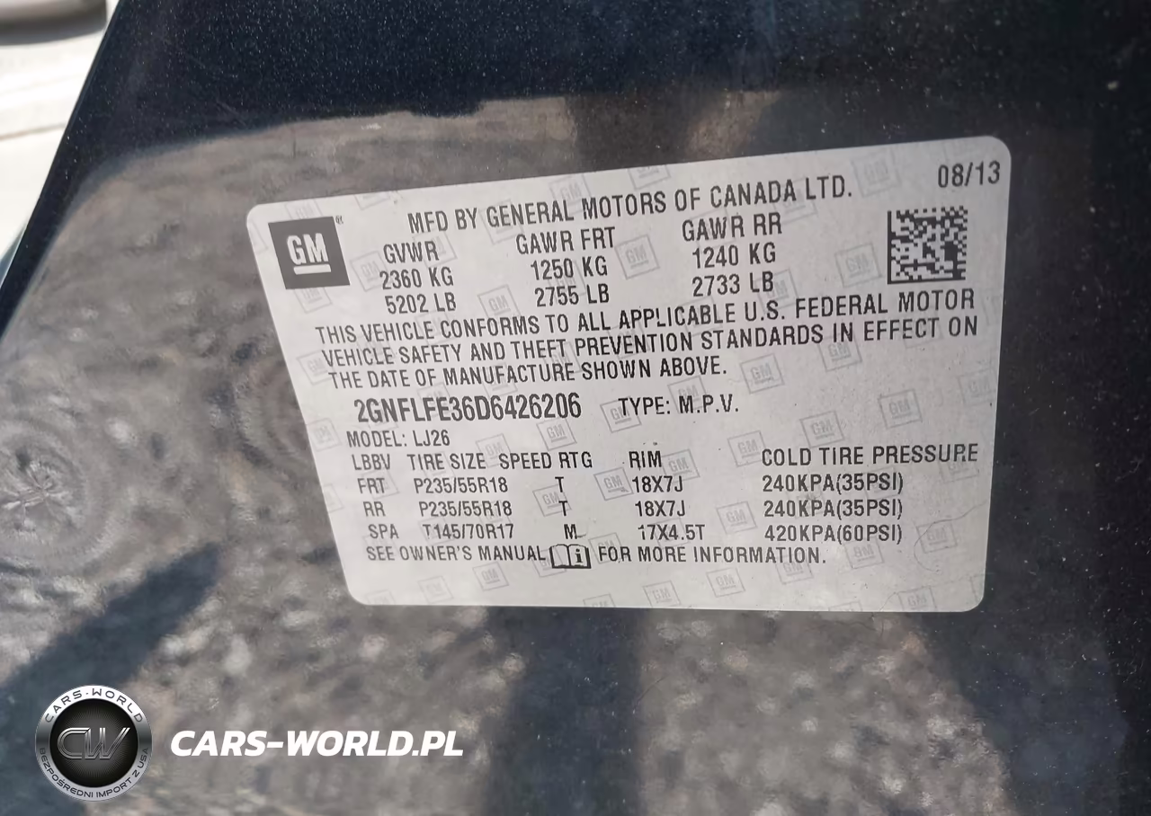 2013 Chevrolet Equinox Ltz VIN:2GNFLFE36D6426206 - 9
