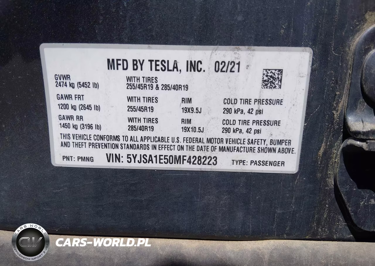 2021 Tesla Model S Long Range Dual Motor All-Wheel Drive VIN:5YJSA1E50MF428223 - 9