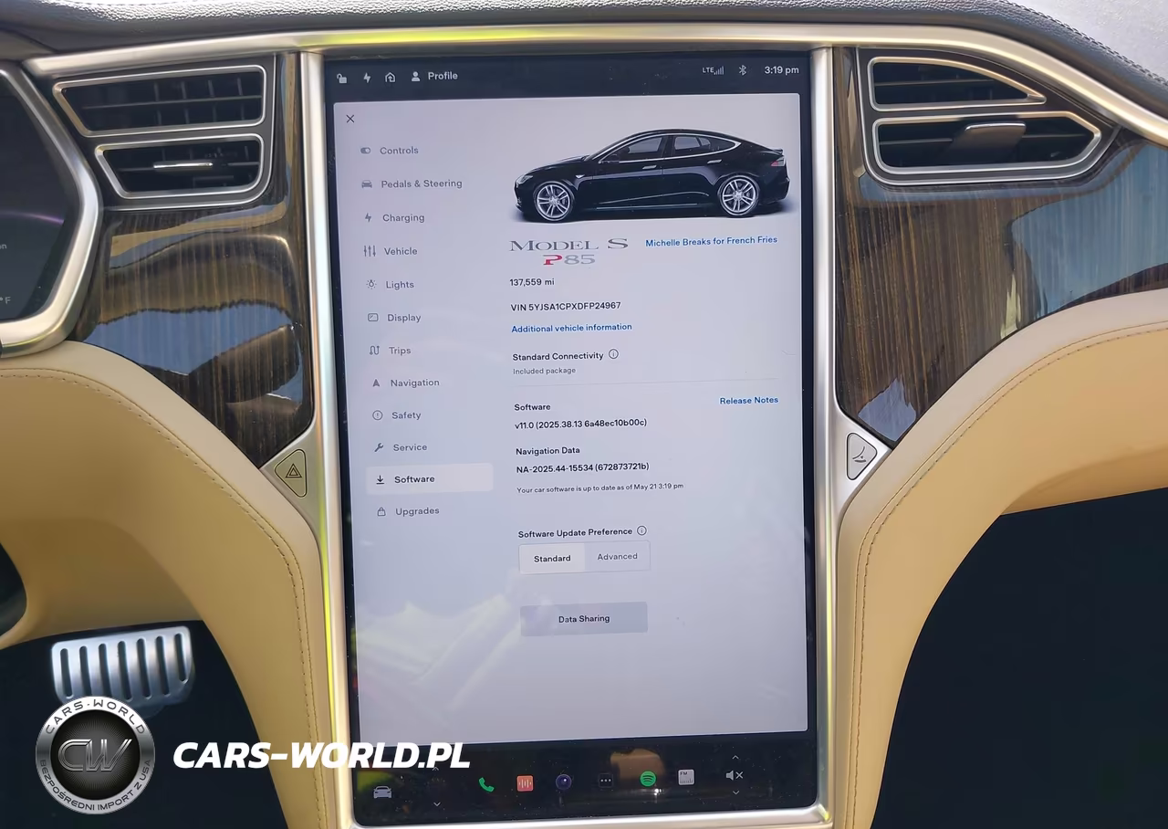 2013 Tesla Model S Performance VIN:5YJSA1CPXDFP24967 - 7
