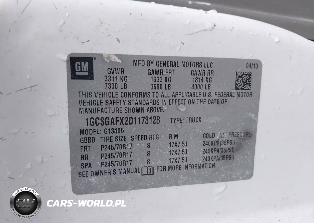 2013 Chevrolet Express 1500 Work Van VIN:1GCSGAFX2D1173128 - 9