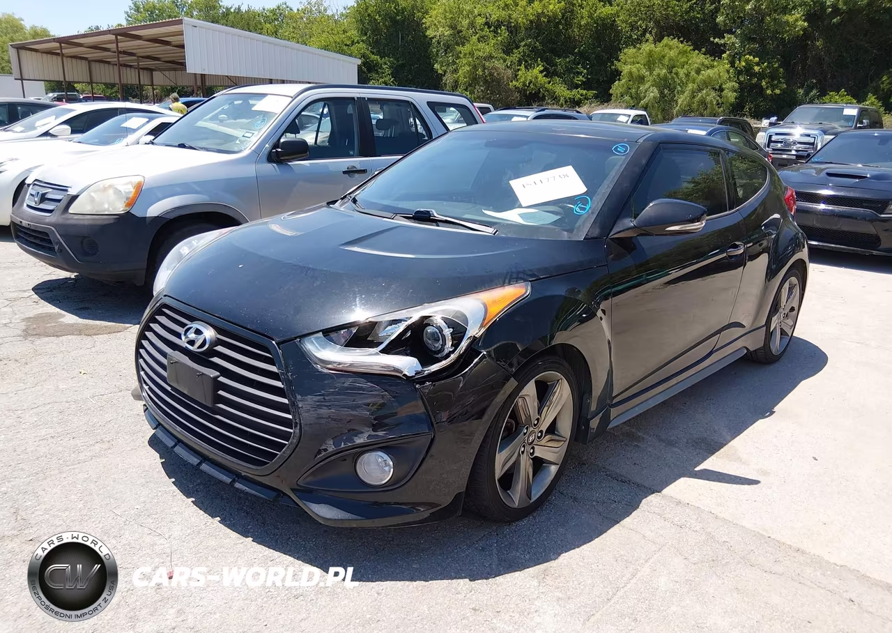 2013 Hyundai Veloster Turbo W-Blue VIN:KMHTC6AE6DU105878 - 2