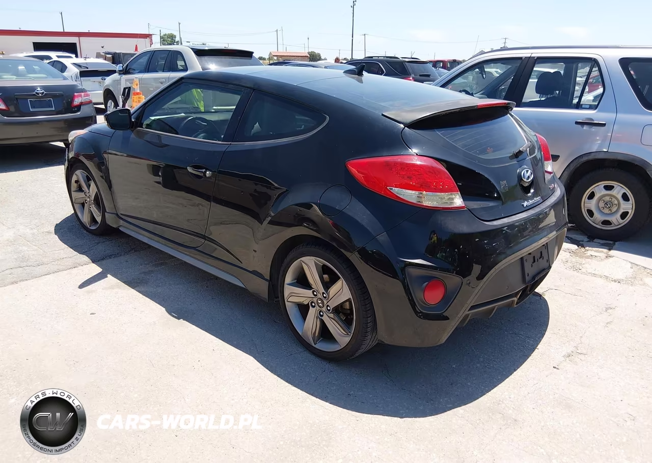 2013 Hyundai Veloster Turbo W-Blue VIN:KMHTC6AE6DU105878 - 3