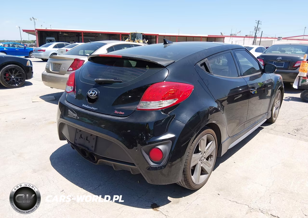 2013 Hyundai Veloster Turbo W-Blue VIN:KMHTC6AE6DU105878 - 4