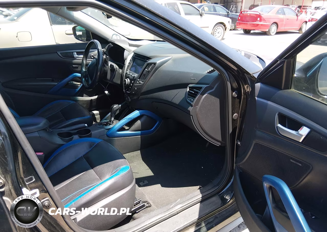 2013 Hyundai Veloster Turbo W-Blue VIN:KMHTC6AE6DU105878 - 5
