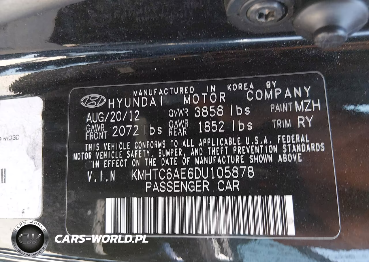 2013 Hyundai Veloster Turbo W-Blue VIN:KMHTC6AE6DU105878 - 9