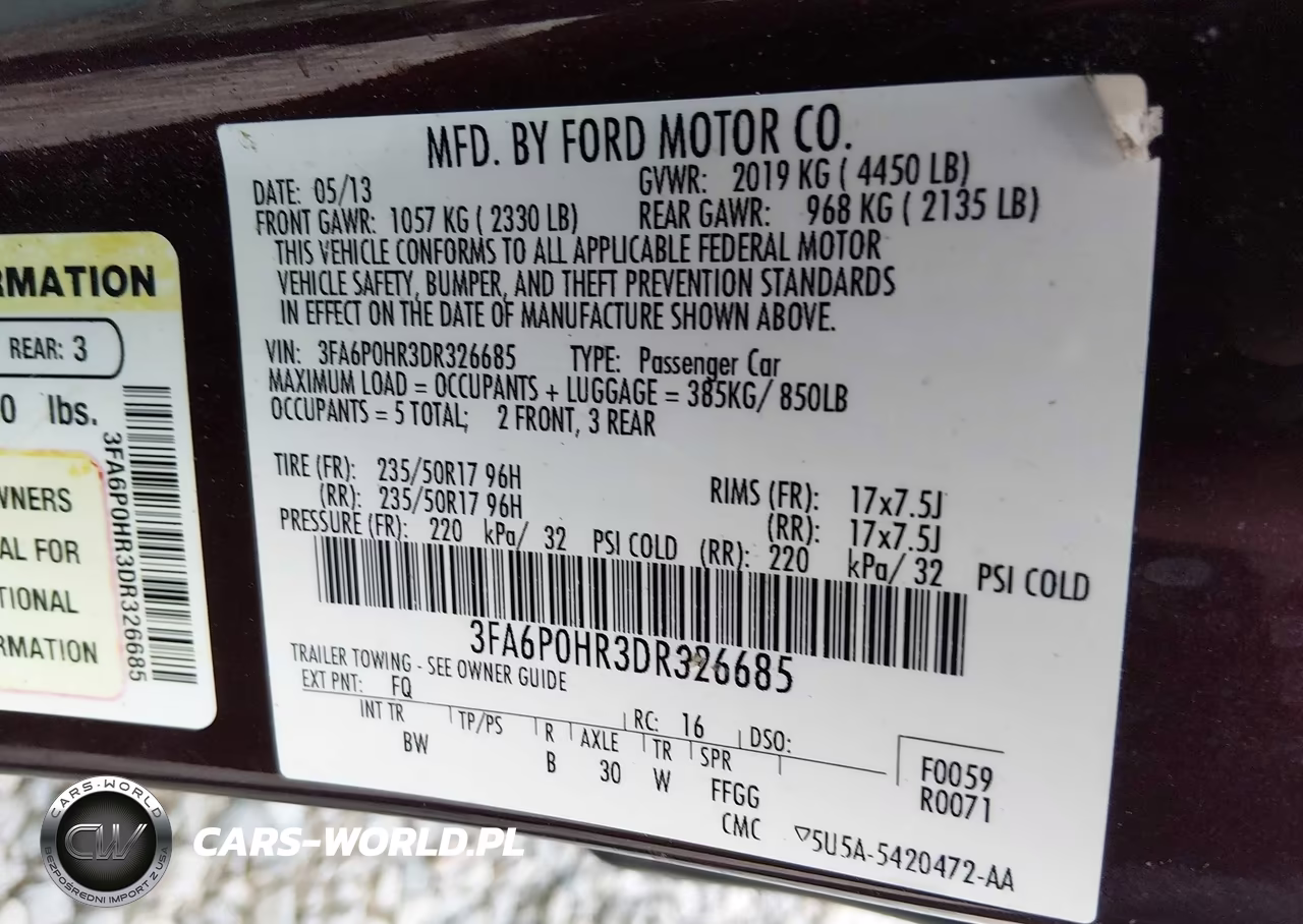 2013 Ford Fusion Se VIN:3FA6P0HR3DR326685 - 9