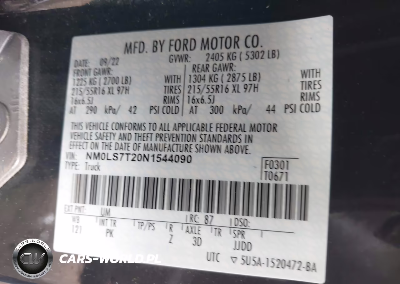 2022 Ford Transit Connect Xlt VIN:NM0LS7T20N1544090 - 9