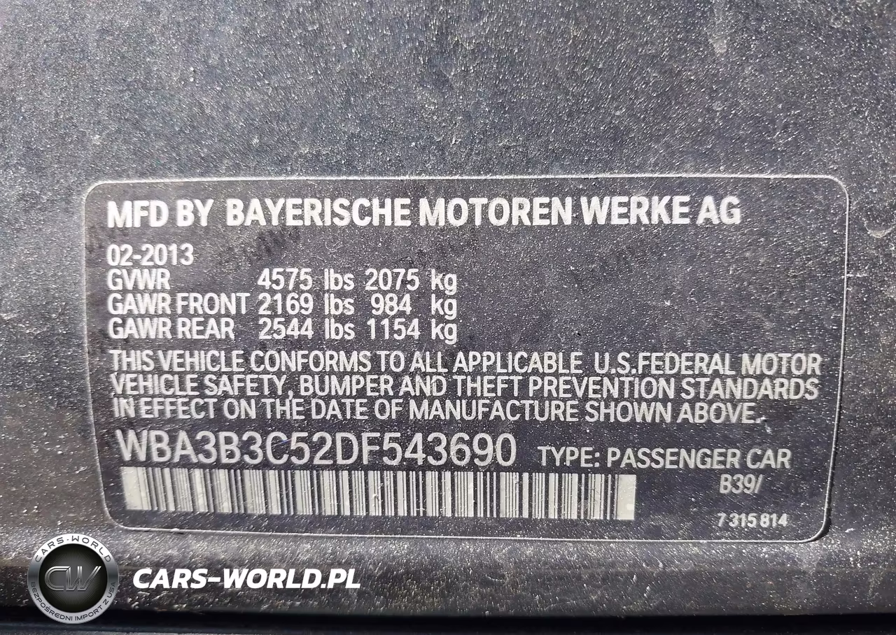 2013 BMW 328I xDrive VIN:WBA3B3C52DF543690 - 9