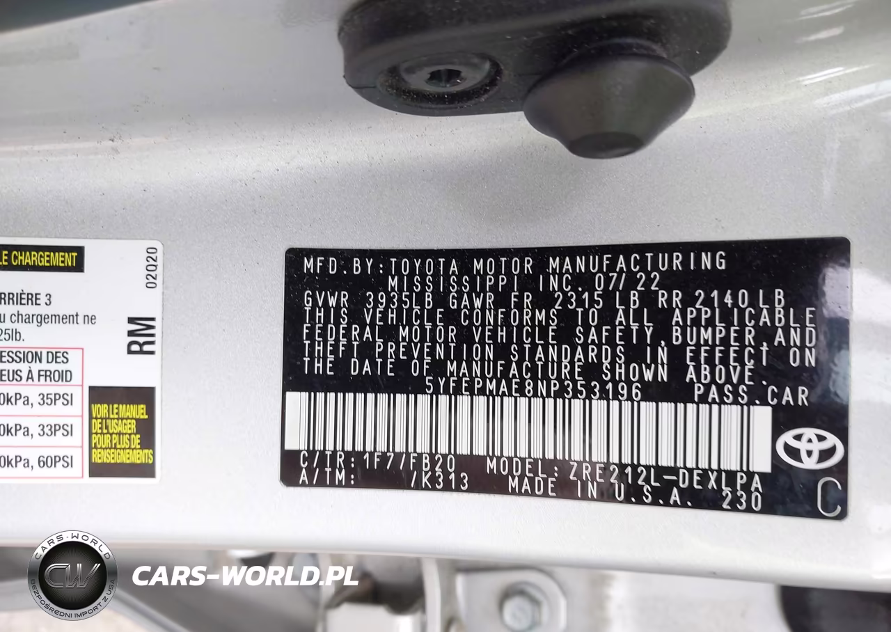 2022 Toyota Corolla Le VIN:5YFEPMAE8NP353196 - 9