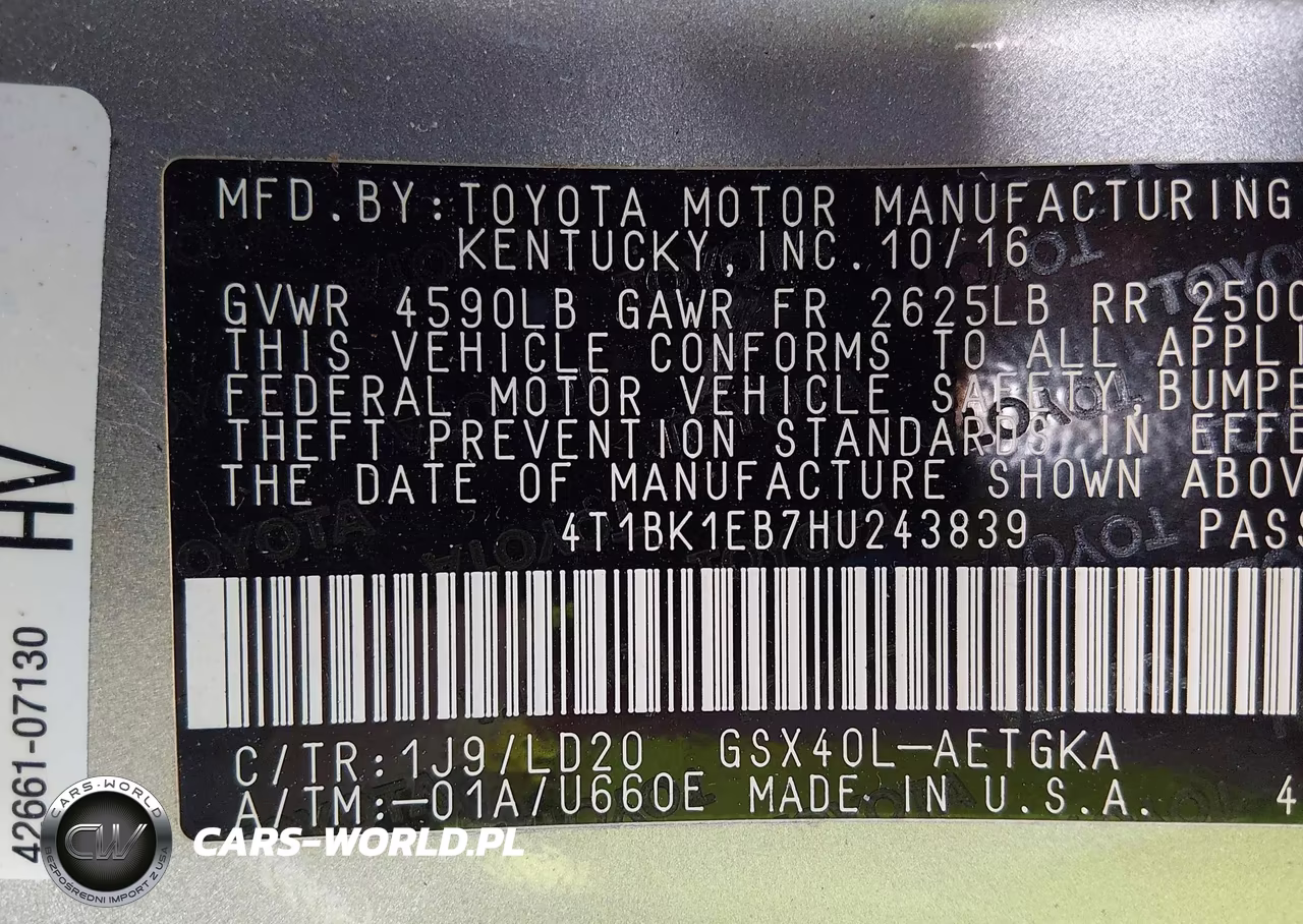 2017 Toyota Avalon Xle VIN:4T1BK1EB7HU243839 - 9